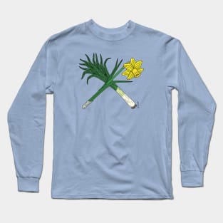 Leek and Daffodil Crossed Long Sleeve T-Shirt